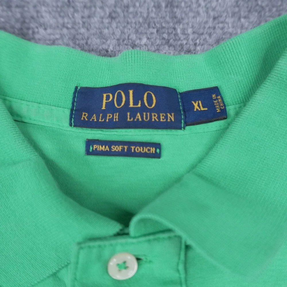 Polo Ralph Lauren Polo Mens XL Green Pima Soft Touch Short Sleeve Pony Logo